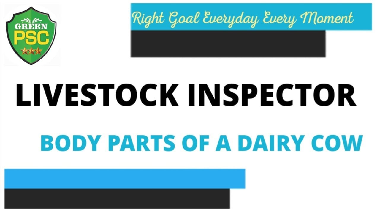 Body Parts Of A Dairy Cow  |  Livestock Inspector Gr II  | GreenPSC | Kerala Psc