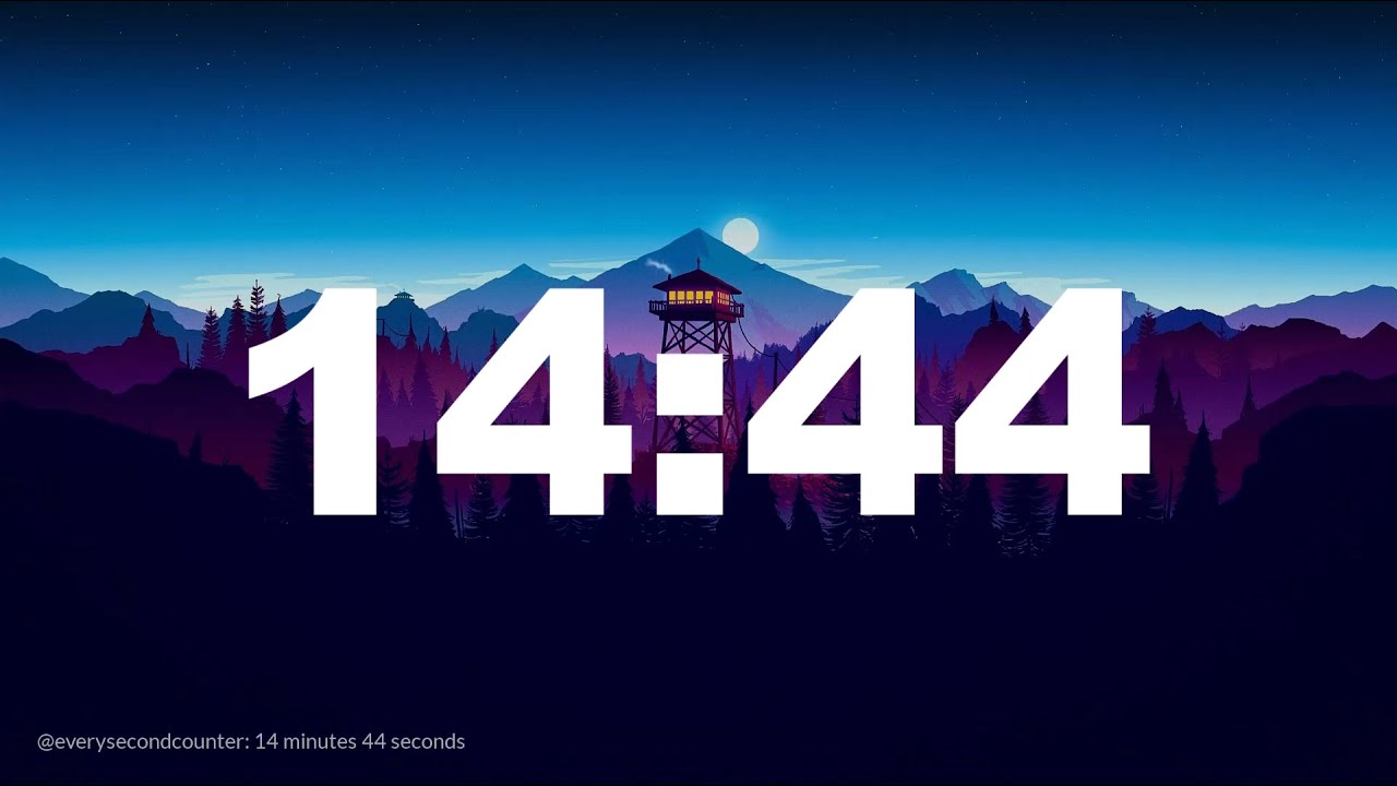 14 minutes 44 seconds [884 secs] clock timer countdown || Alarm Focus || Chill Music