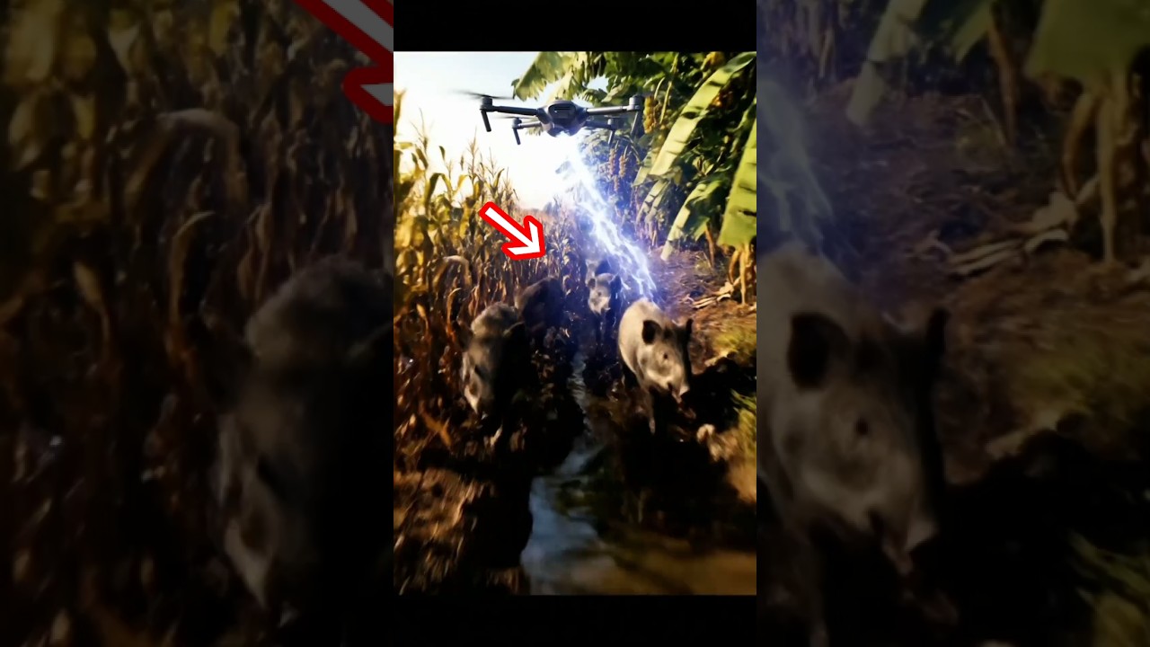 "Drone vs Wild Boars ⚡" 