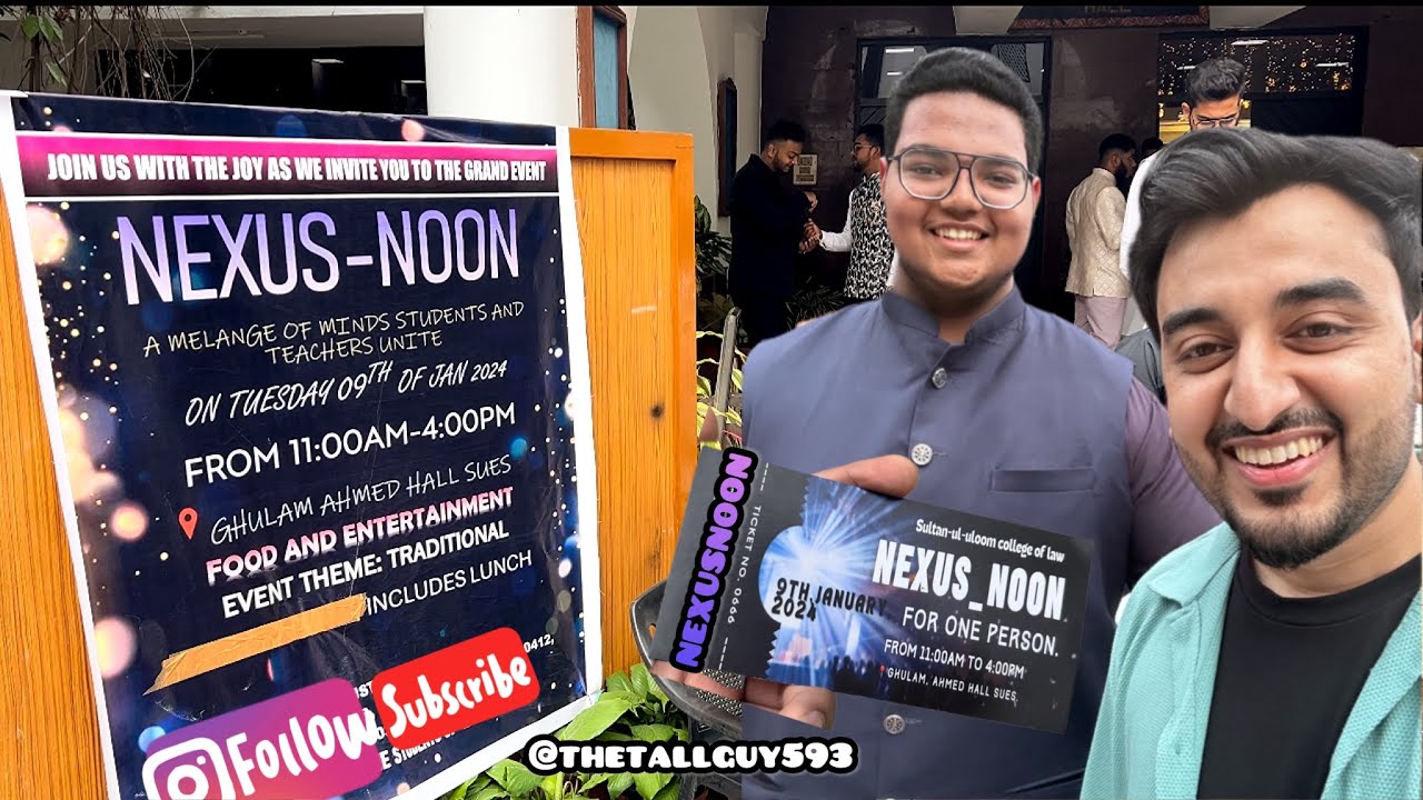 NEXUS-NOON EVENT SULTAN-UL-ULOOM COLLEGE OF LAW HYDERABAD | #THETALLGUY