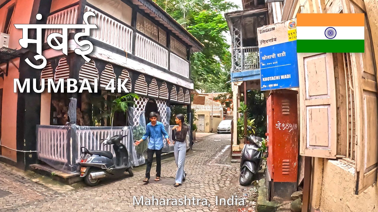 Mumbai Walking Tour 4K  - Khotachi Wadi - Heritage Village in Girgaon