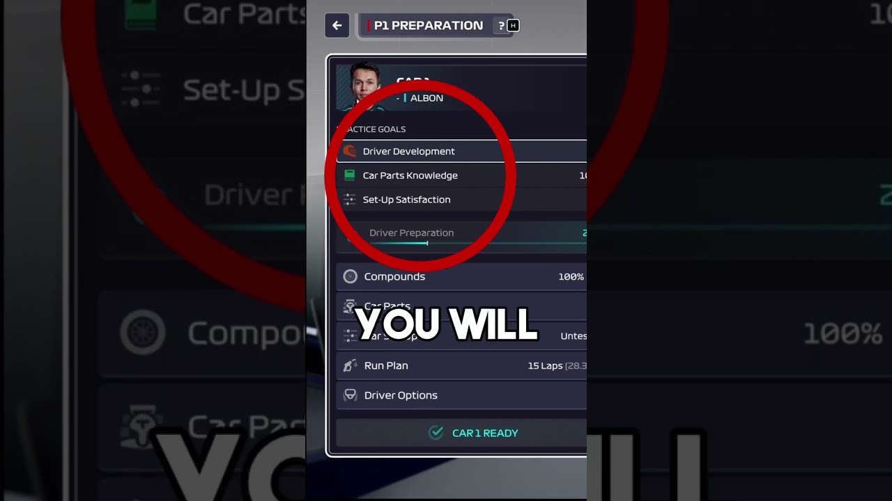 How To Use Your RESERVE DRIVER In F1 MANAGER 23 | #f1manager #shorts