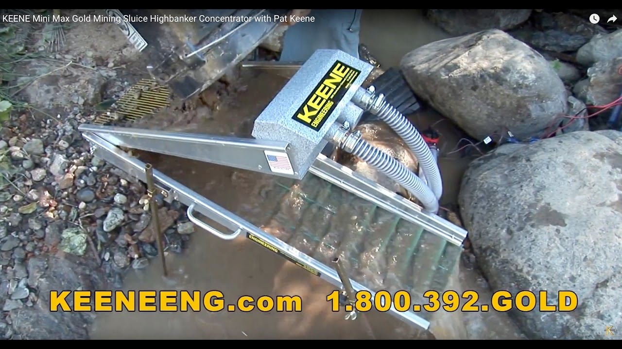 KEENE Mini Max Gold Mining Sluice Highbanker Concentrator with Pat Keene