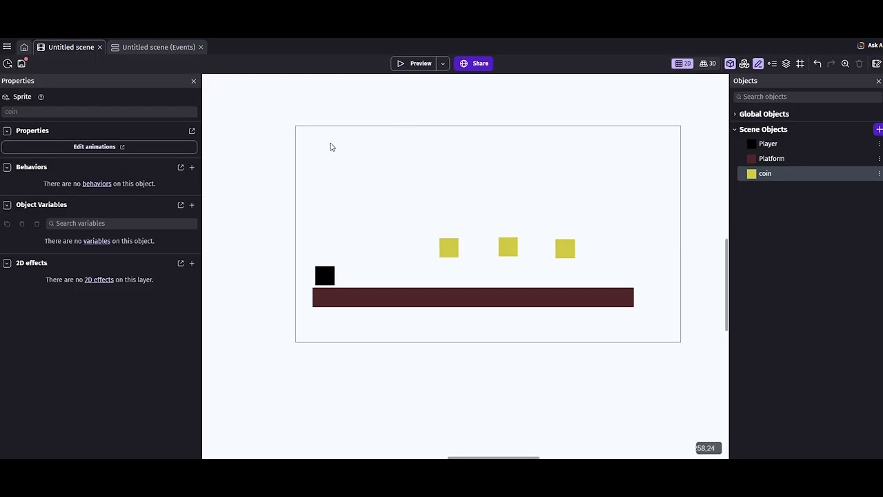 G Develop Platformer Tutorial - Pickups