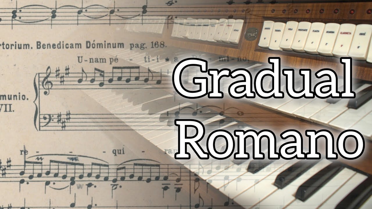Canto gregoriano em um órgão vintage - coletânea do gradual Romano