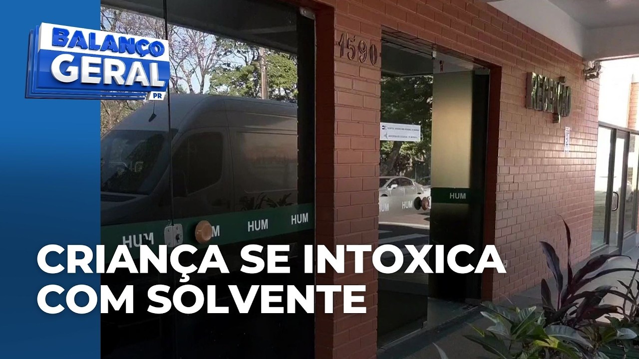 Criança de três anos fica intoxicada ao ingerir solvente, no PR; produto estava em uma garrafa pet