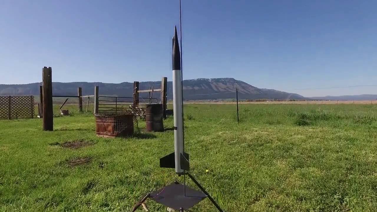Model Rocket Launch from Drone, Onboard Camera.
