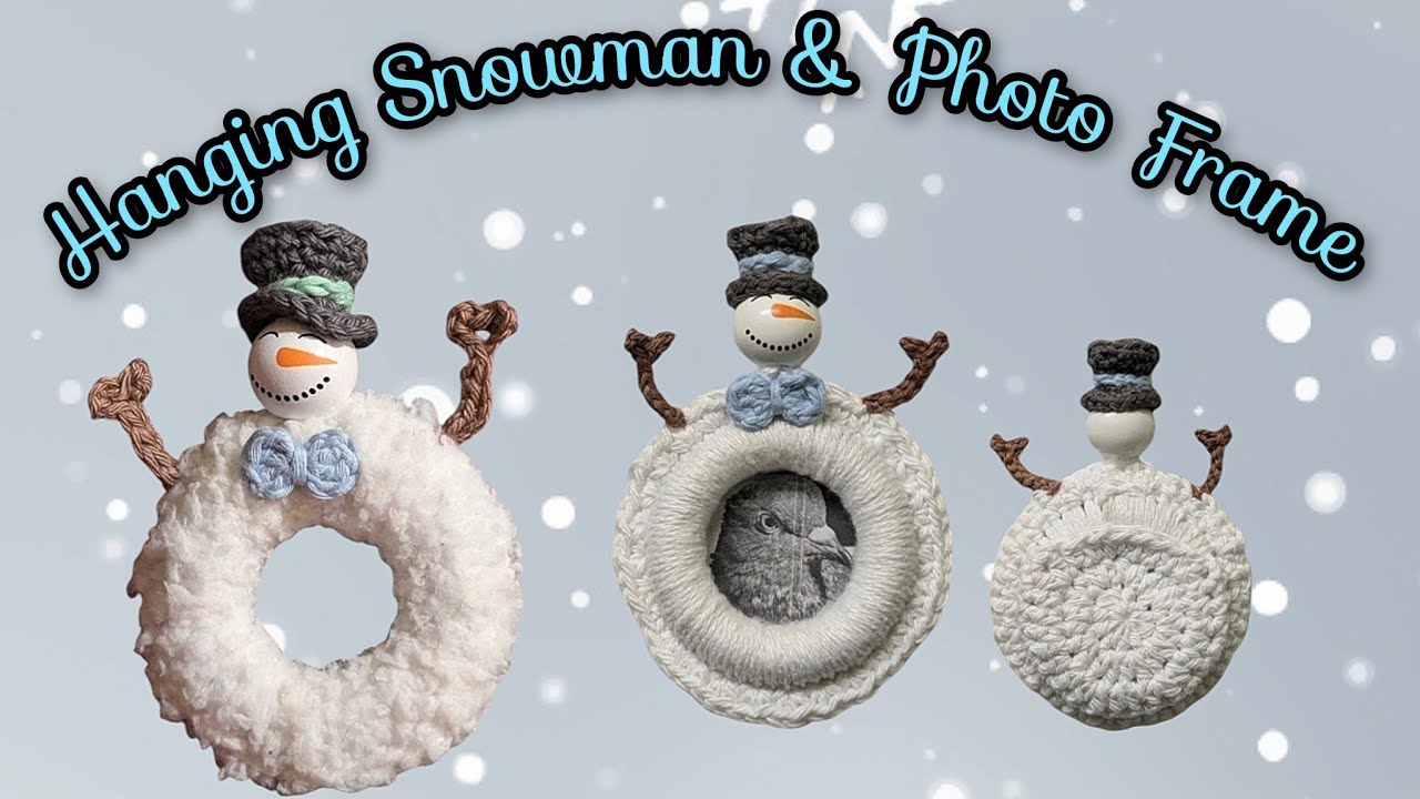 Curtain Hook Snowman Photo Frame 