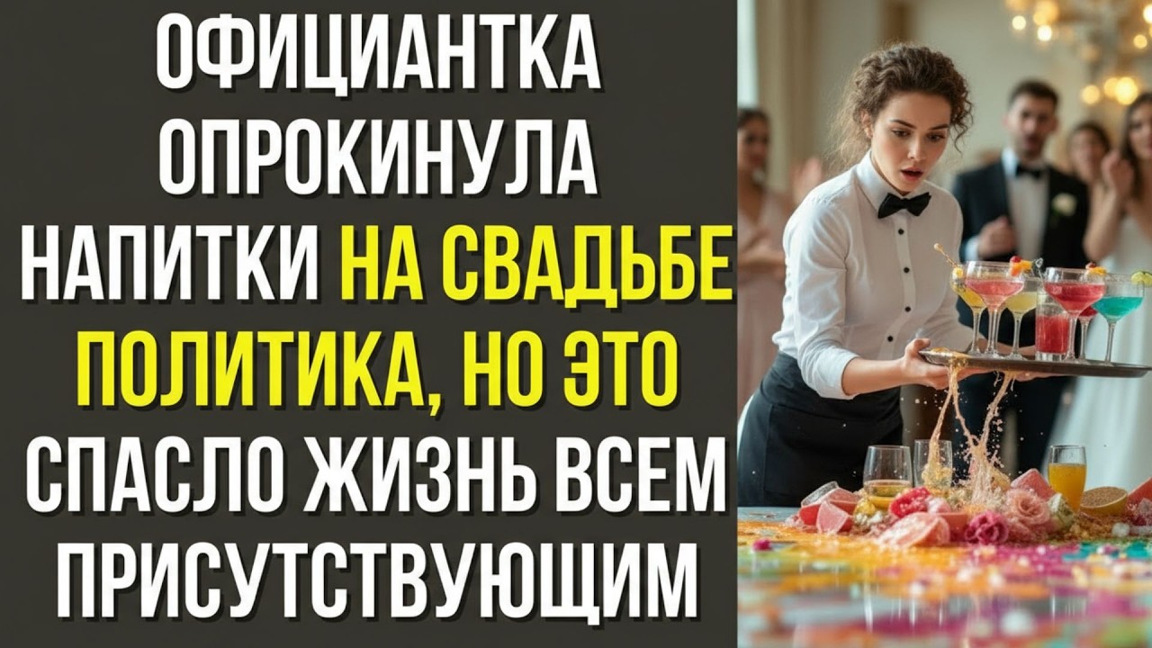 Официантка опрокинула напитки на свадьбе политика, но это спасло жизнь всем присутствующим