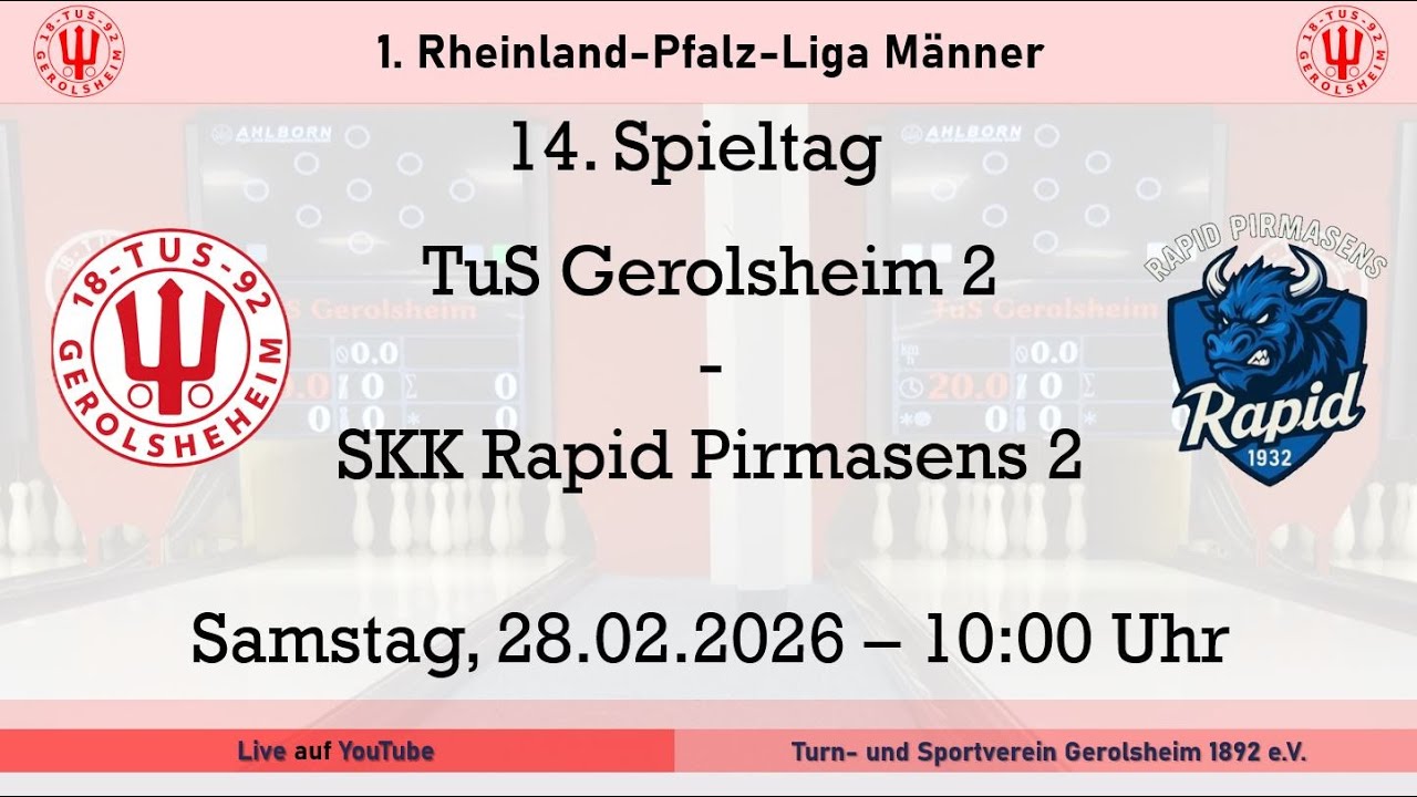 14. Spieltag - 1. Rheinland-Pfalz-Liga Männer