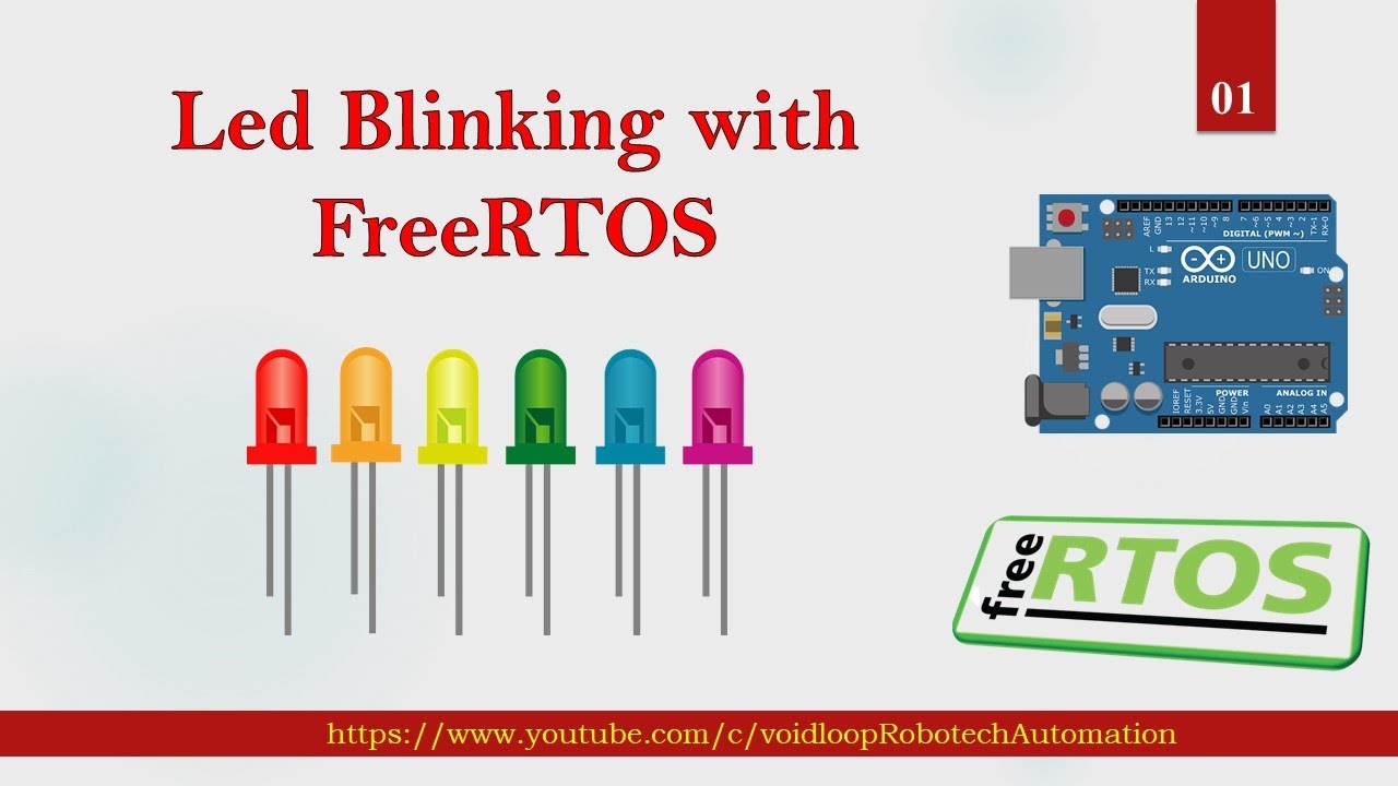 01 Базовый пример FreeRTOS с Arduino |Мигание светодиода с FreeRTOS|