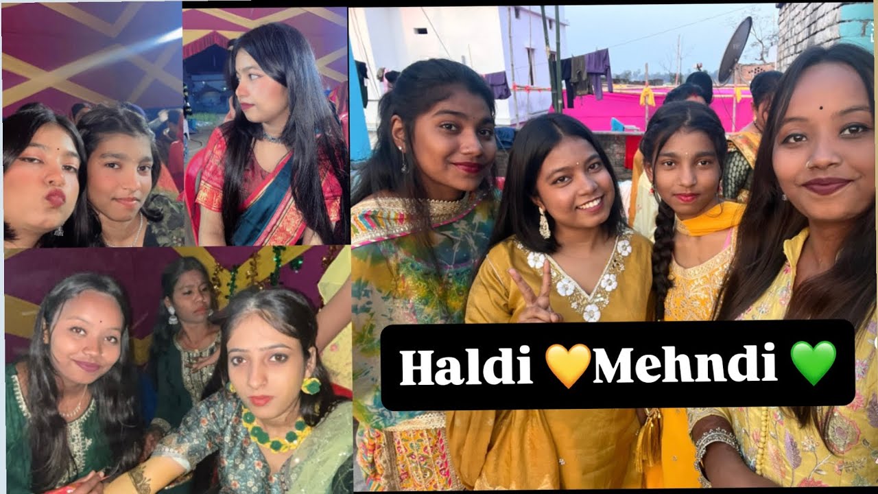 Haldi or mehndi ❤️ka vlog 