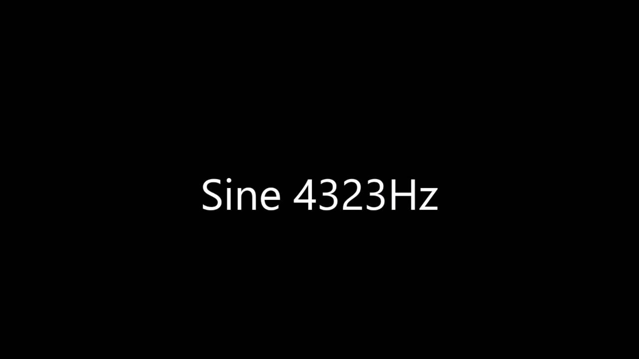 Sine 4323Hz Audio Only