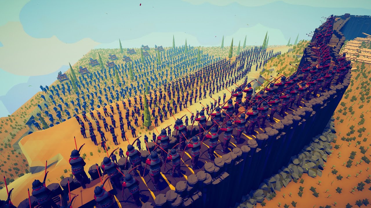 100x MEDIEVAL ARMY SIEGE ENEMY FORT - Totally Accurate Battle Simulator TABS