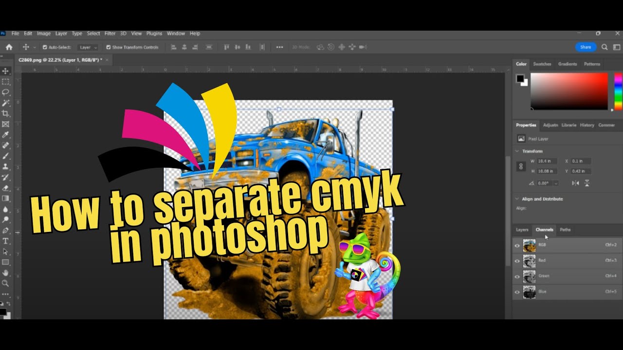 CMYK Color Separation / Photoshop / Separate colors