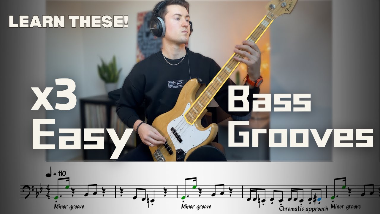 3 Easy Grooves for Beginner Bass Guitarists