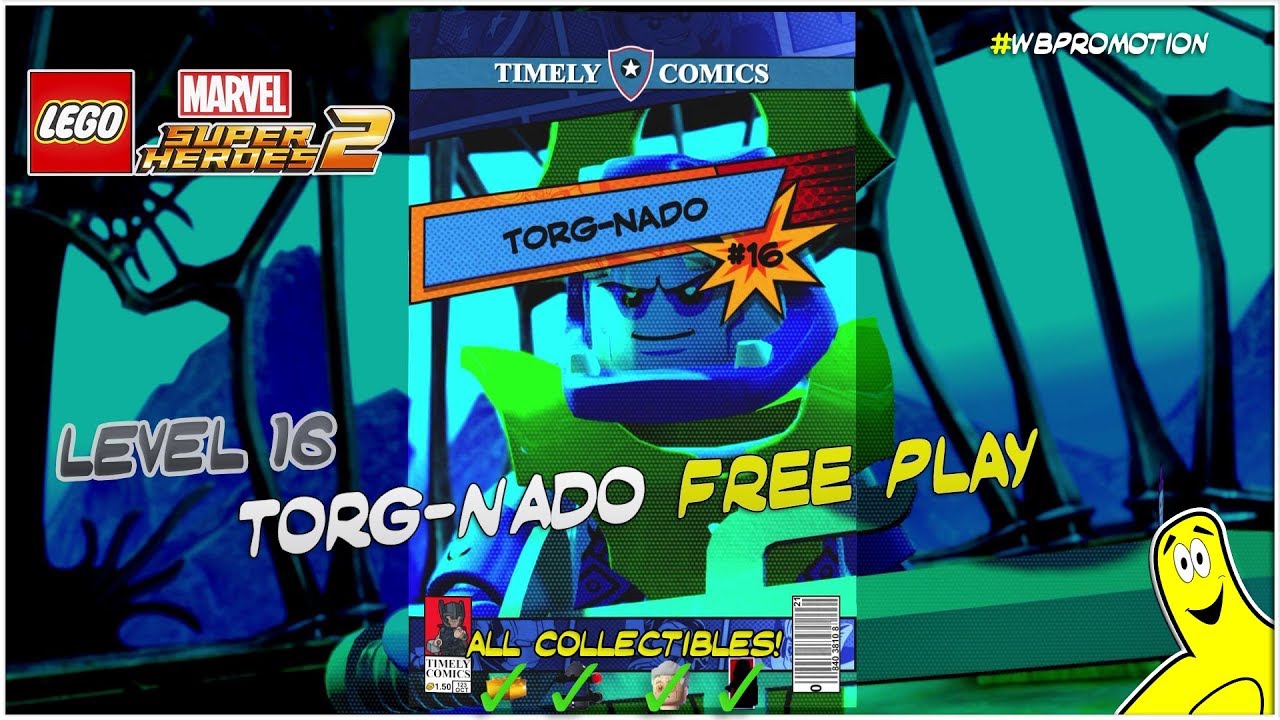 Lego Marvel Superheroes 2: Level 16 / Torg-Nado FREE PLAY (All Collectibles) - HTG