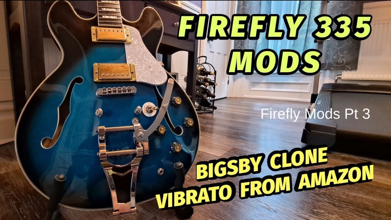 VIBRATO  INSTALLATION  FIREFLY  335 / 338  ARCHTOP  GUITAR  MODS  pt 3