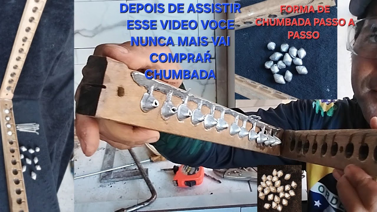 PASSO A PASSO DE COMO FAZER A FORMA DE MADEIRA PARA CHUMBADA CASEIRA, sem gastar quase nada,pescaria