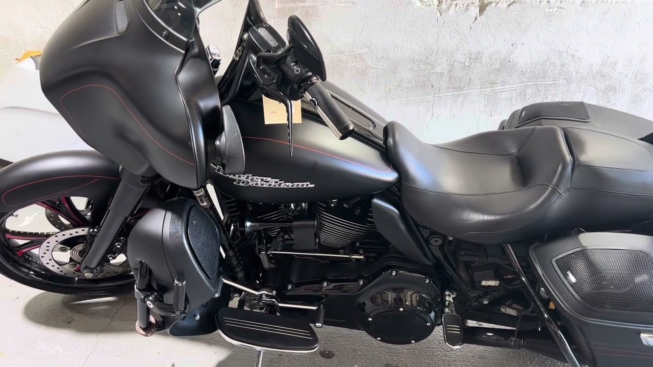 Harley Davidson Street Glide in for a NVS Audio stage 3 high power 6 speaker 🔊 audio upgrade.