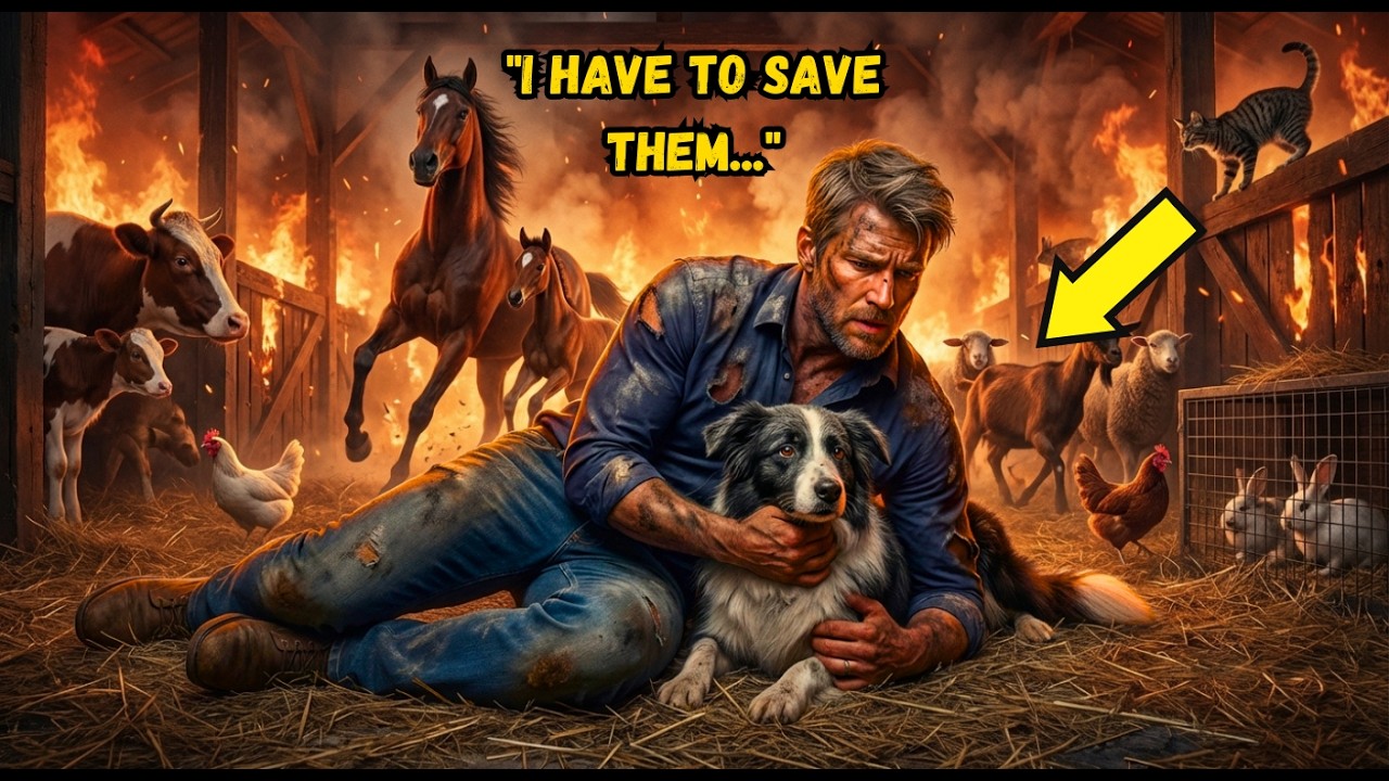 The barn caught fire and the farmer did nothing. No one expected who saved the animals!