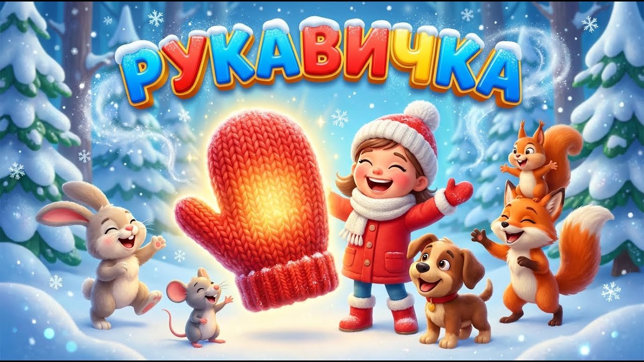 РУКАВИЧКА ❄️ Неймовірна зимова  пісня для дітей🐻🐰🦊
