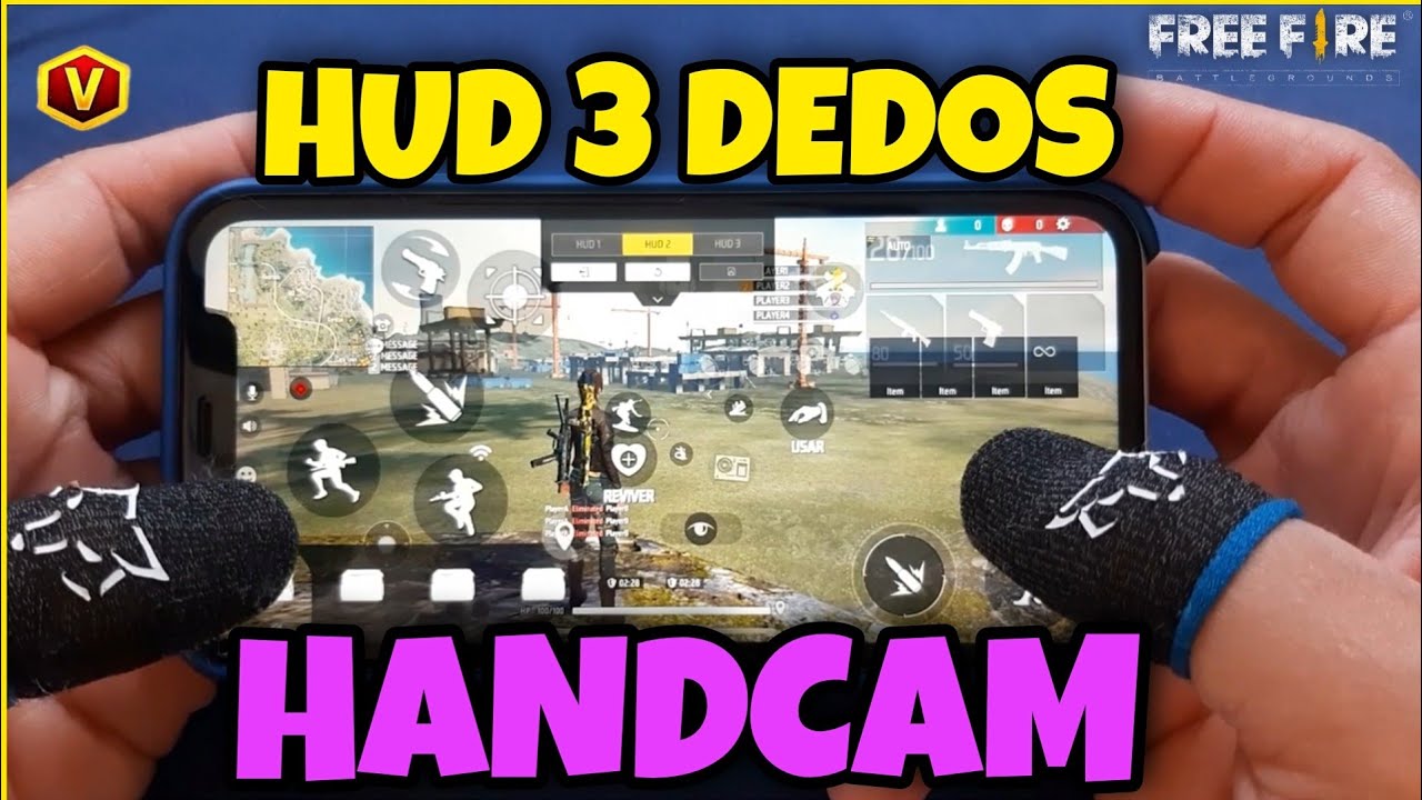 Tutorial Hud 3 dedos free fire [HANDCAM] iPhone XR