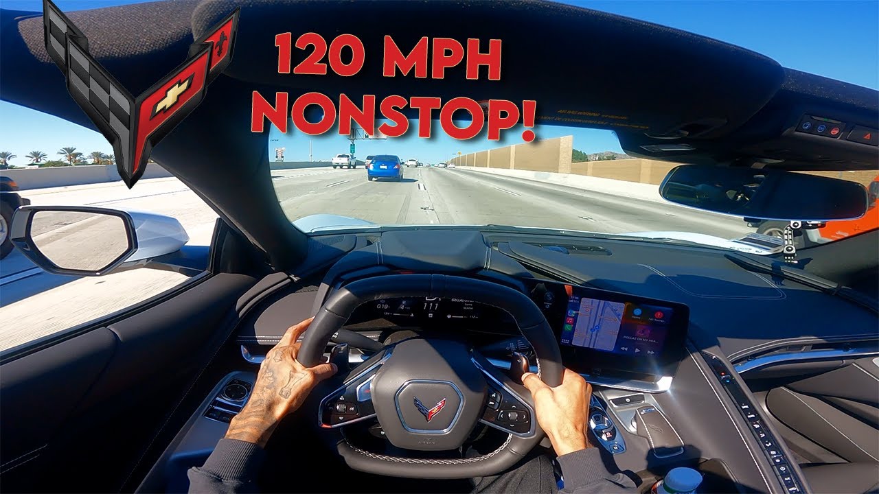 GOING 120 MPH NONSTOP CORVETTE C8 POV DRIVE! | CORVETTE C8 CUTTING UP POV DRIVE