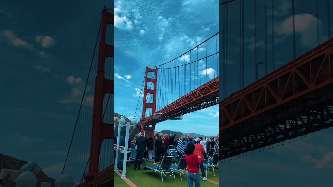 The best view in cruise ship under Golden Gate Bridge #goldengatebridge #sanfrancisco #cruiseship