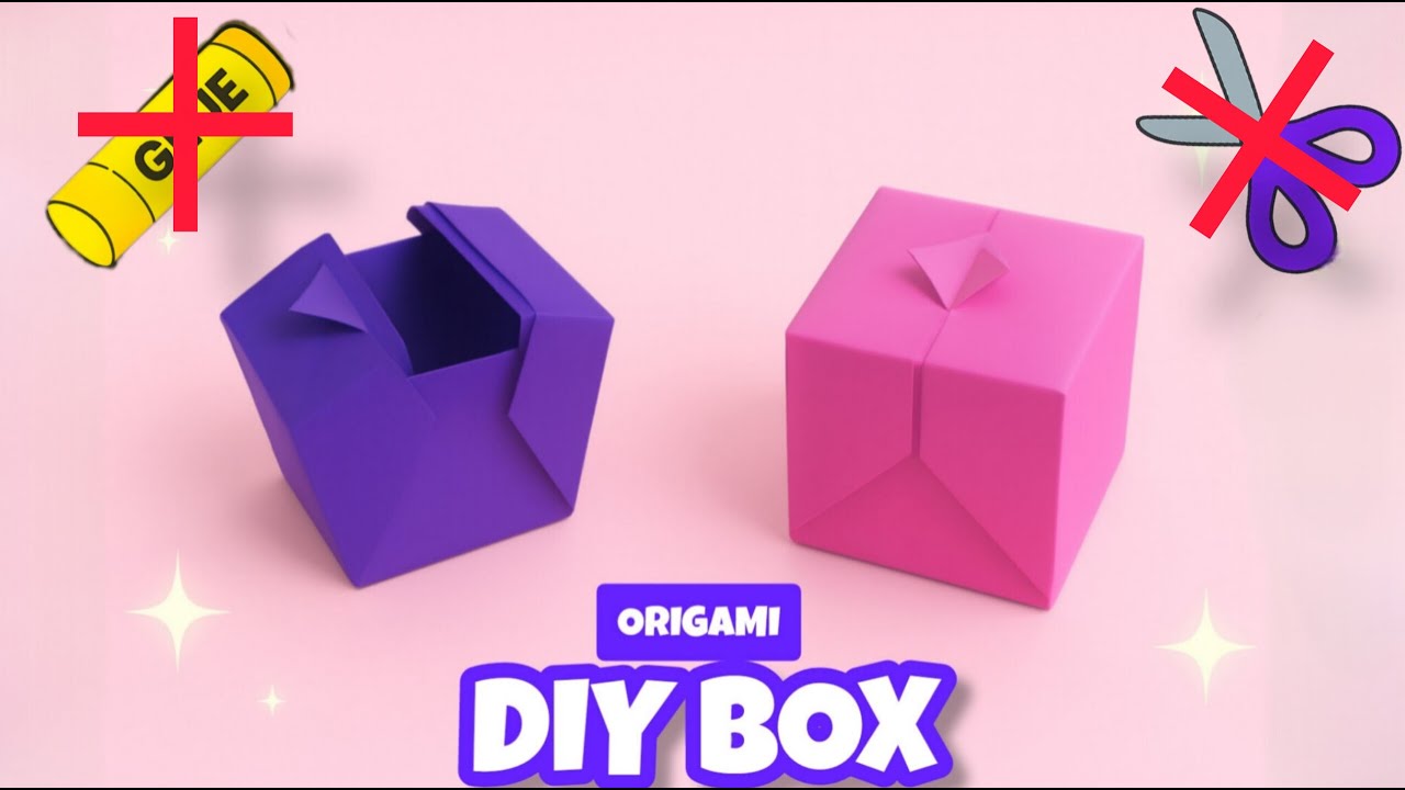 Easy Origami DIY Box 😍 | No Glue, No Scissors | Cute Paper Craft for Kids & School Projects