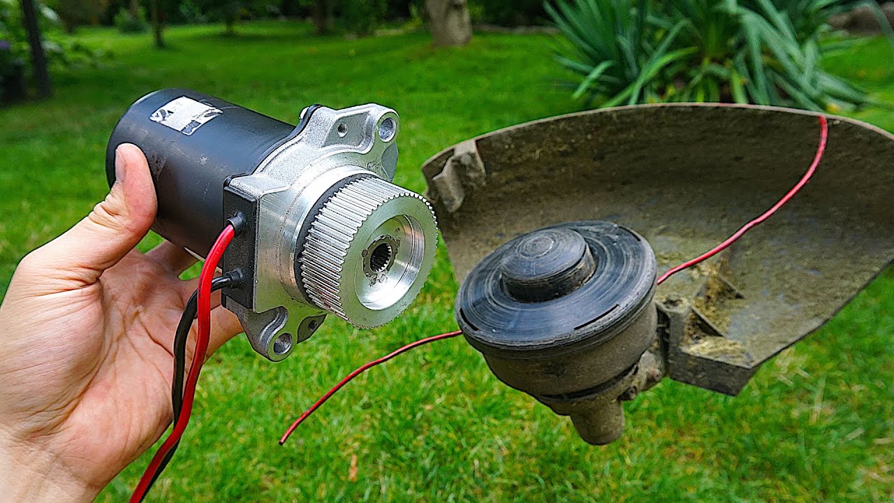 Making a Battery Brush Cutter From Scrap