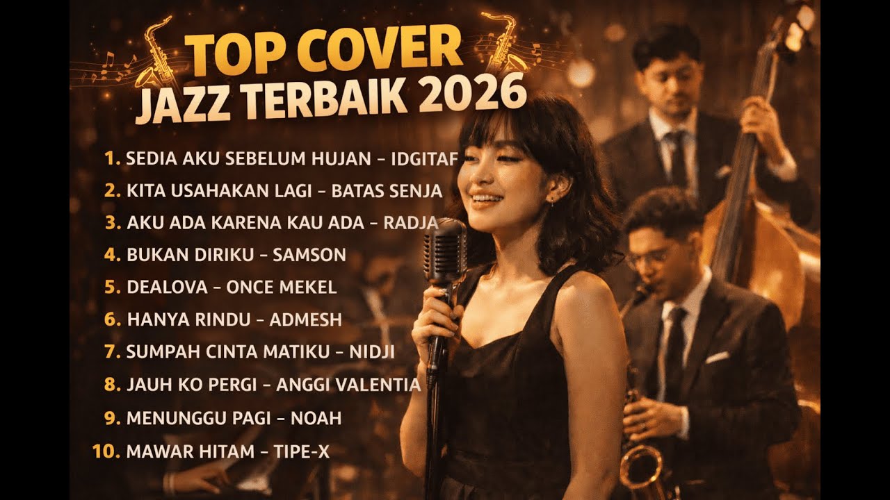 TOP COVER JAZZ INDONESIA 2026 🎷 Sedia Aku Sebelum Hujan – Idgitaf & Lagu Viral Jadi Smooth Jazz!