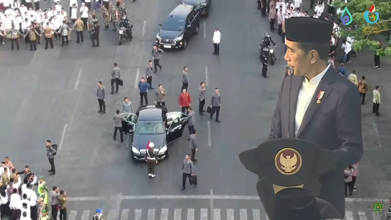 KAGET Dikira Komandan KOPASSUS Ternyata Pak Menteri, Presiden Jokowi di Hari Santri 2023