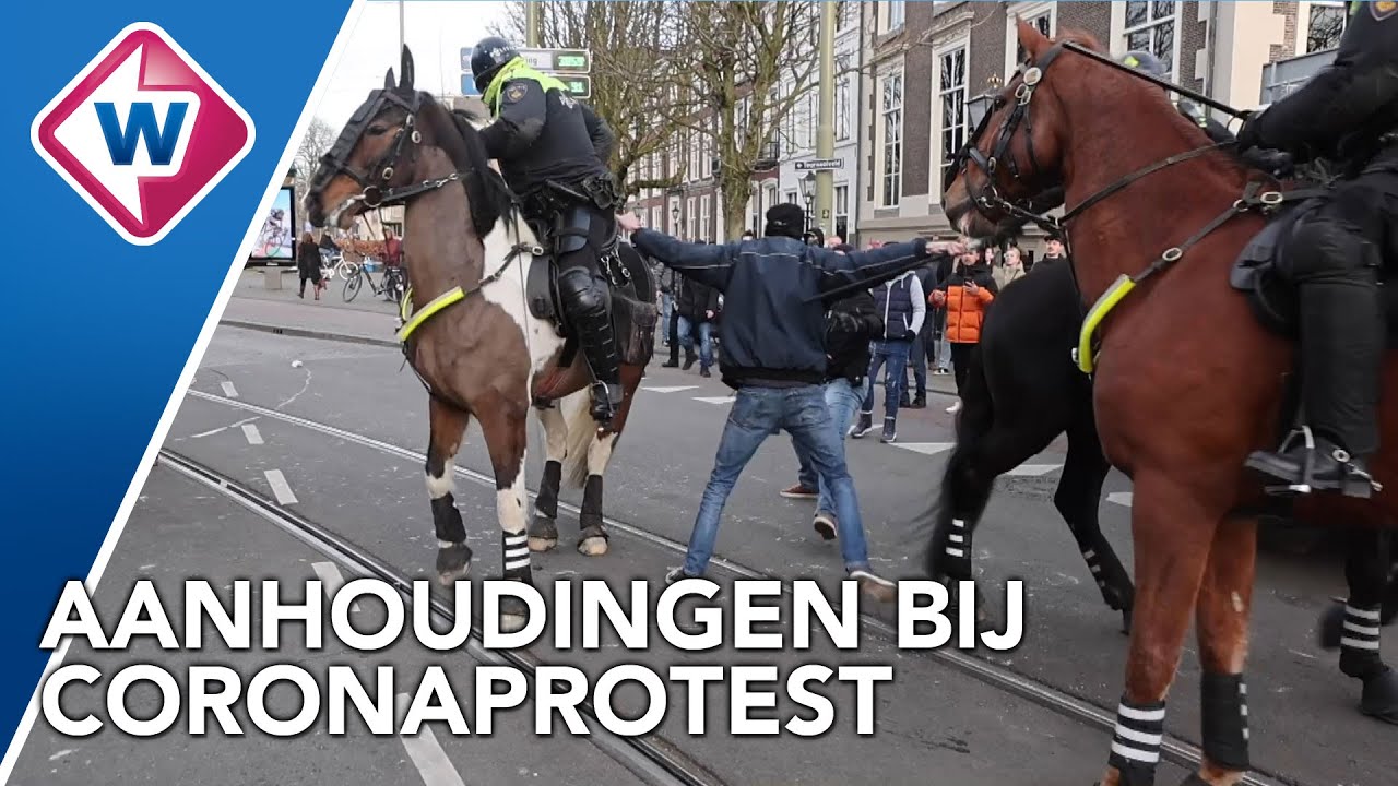 Politie aangevallen na demonstratie Den Haag - OMROEP WEST
