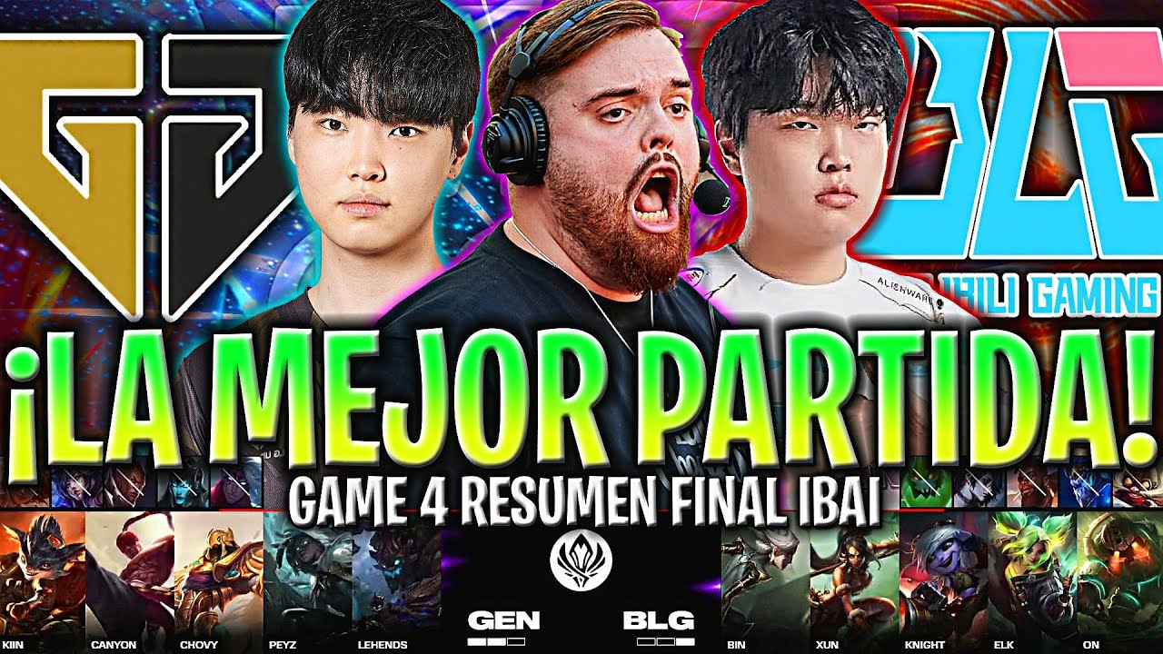 IBAI CASTEA LA MEJOR PARTIDA DEL MSI😱EPICO! | GEN vs BLG Game 4 GRAN FINAL MSI 2024 ESPAÑOL IBAI LVP