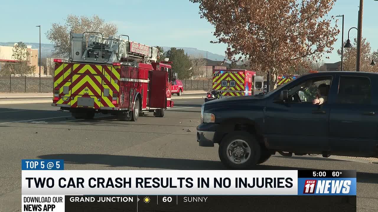 No injuries reported in two-car crash near Grand Junction sports complex