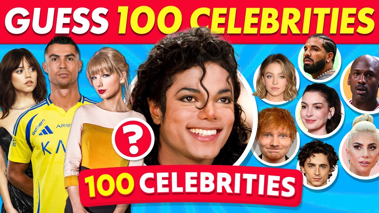 Guess 100 Celebrities In 3 Seconds 🤔✅ Singers - Actors - YouTubers - TikTokers - Football Players