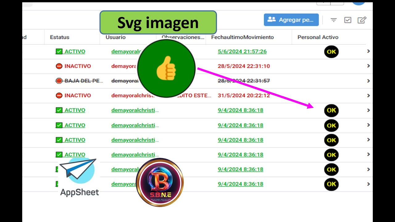 Appsheet insertar imagen por condicion SVG 👍