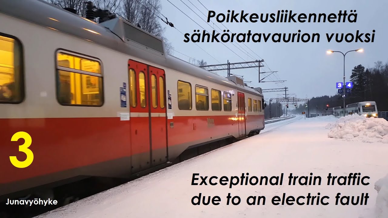 Poikkeusliikennettä sähköratavaurion vuoksi 3 | Exceptional train traffic due to an electric fault 3