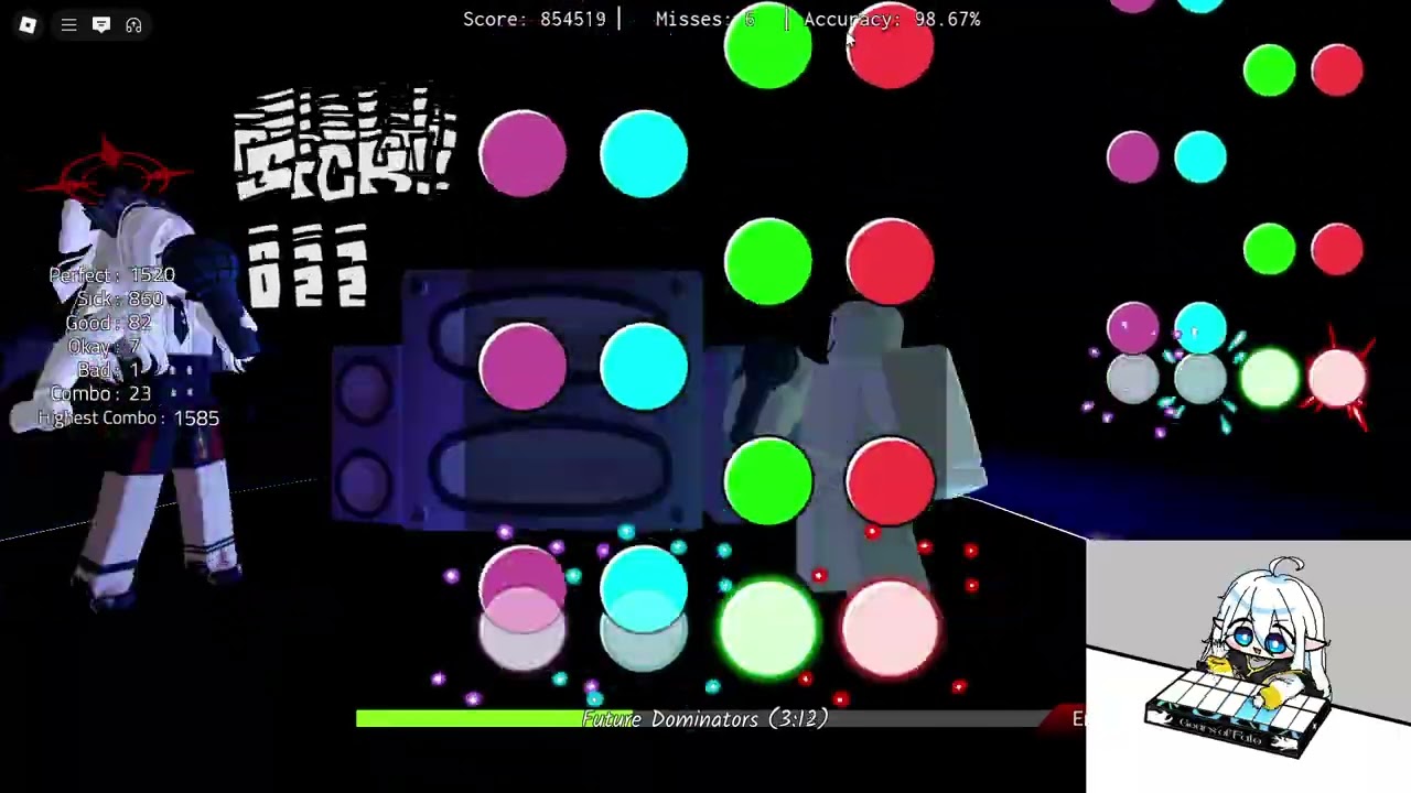 06.01 Basically FNF Remix - Future Dominators Expert 26 Miss Clear [Roblox]