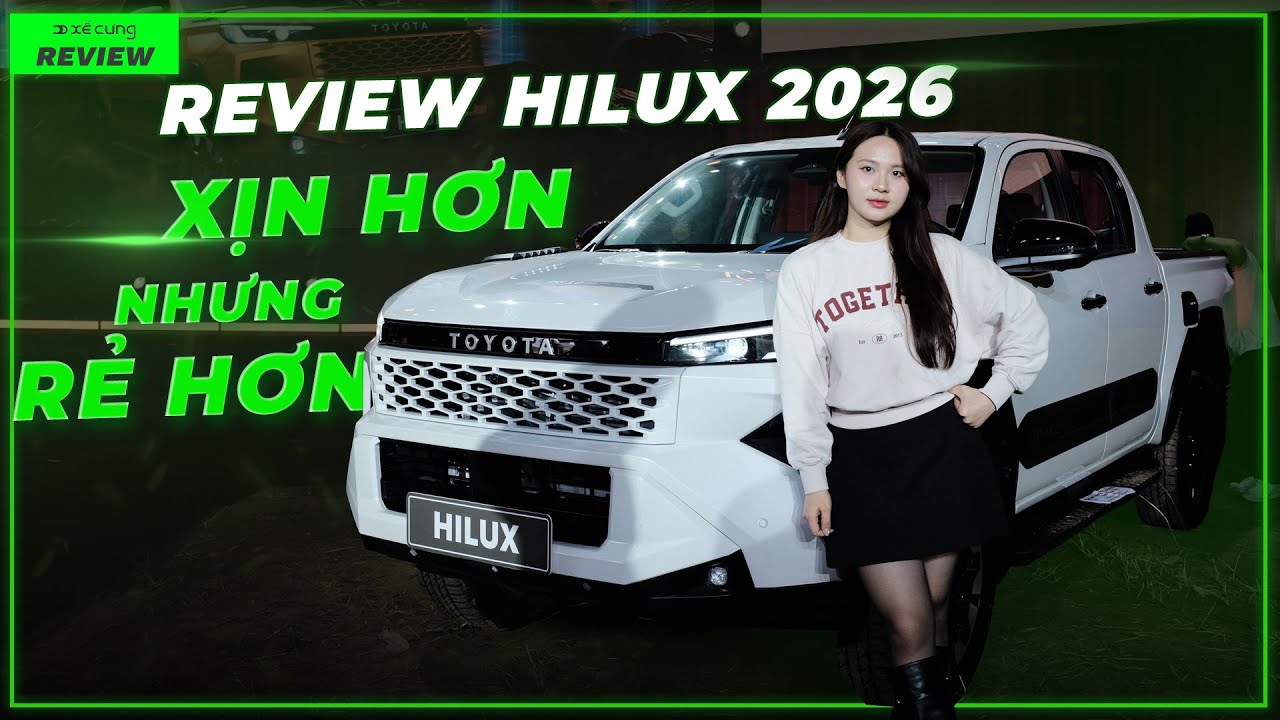 Trải nghiệm nhanh Toyota Hilux bản Full: chỉ 903 triệu, lột xác với ADAS, vô lăng trợ lực điện!