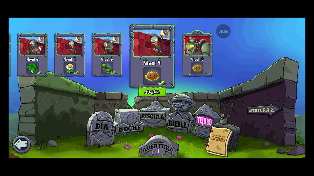 jagando plantas vs zombi