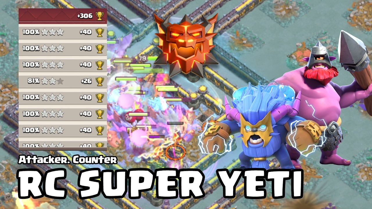 [CLASH OF CLANS] RC Super Yeti + Heroic Torch Attack!!