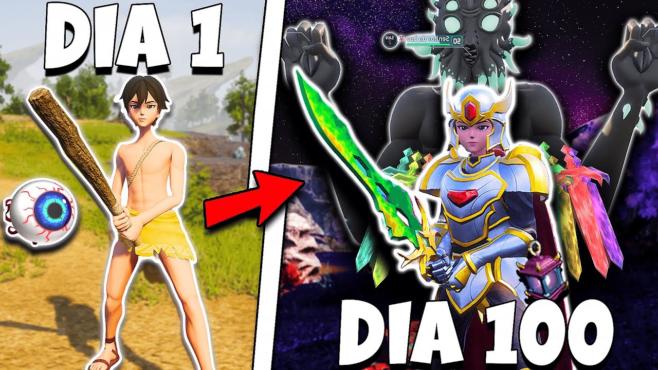 Passei 100 Dias no Palworld Tides of Terraria