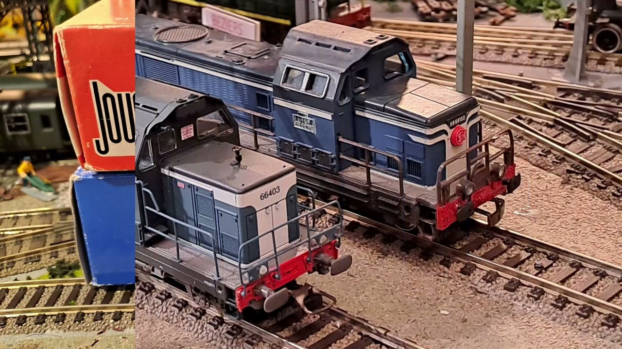 Vidéo No 1101 - Les trains du jour : les BB 66000 / 66400 SNCF (deux générations de Jouef  HO)