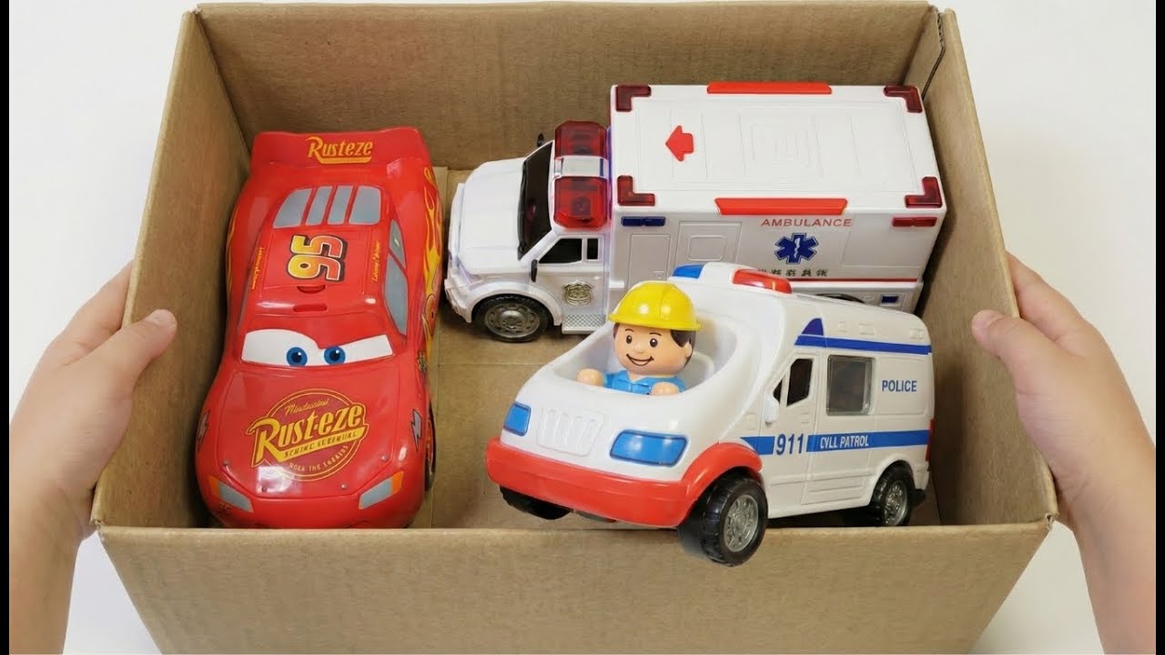 Emergency Mini Ambulance Toy Cars | Fun Downhill Race Test