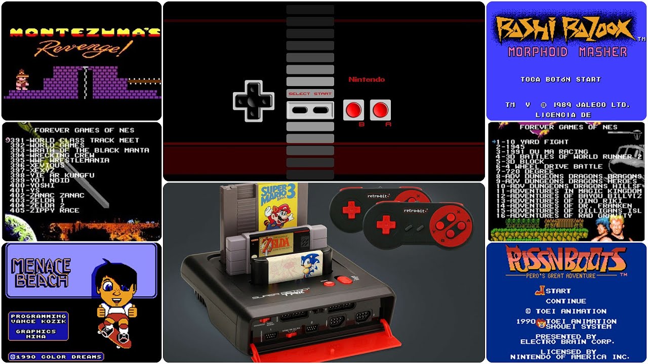 Borsuk Retro Gry TV: NES / PEGASUS - MONTEZUMA'S REVENGE + Nieznane Tytuły z Kartridża FOREVER DUO!