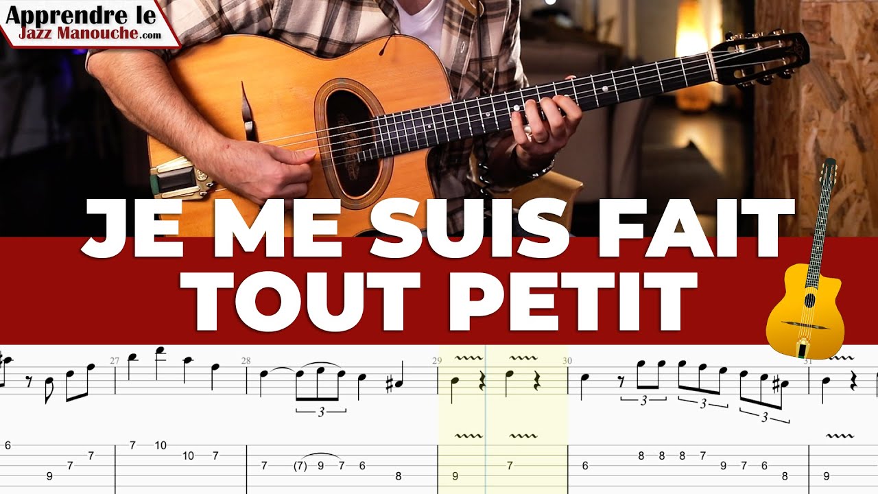 Je Me Suis Fait Tout Petit (Georges Brassens) - Solo et tablature (Gyspy jazz free tab)