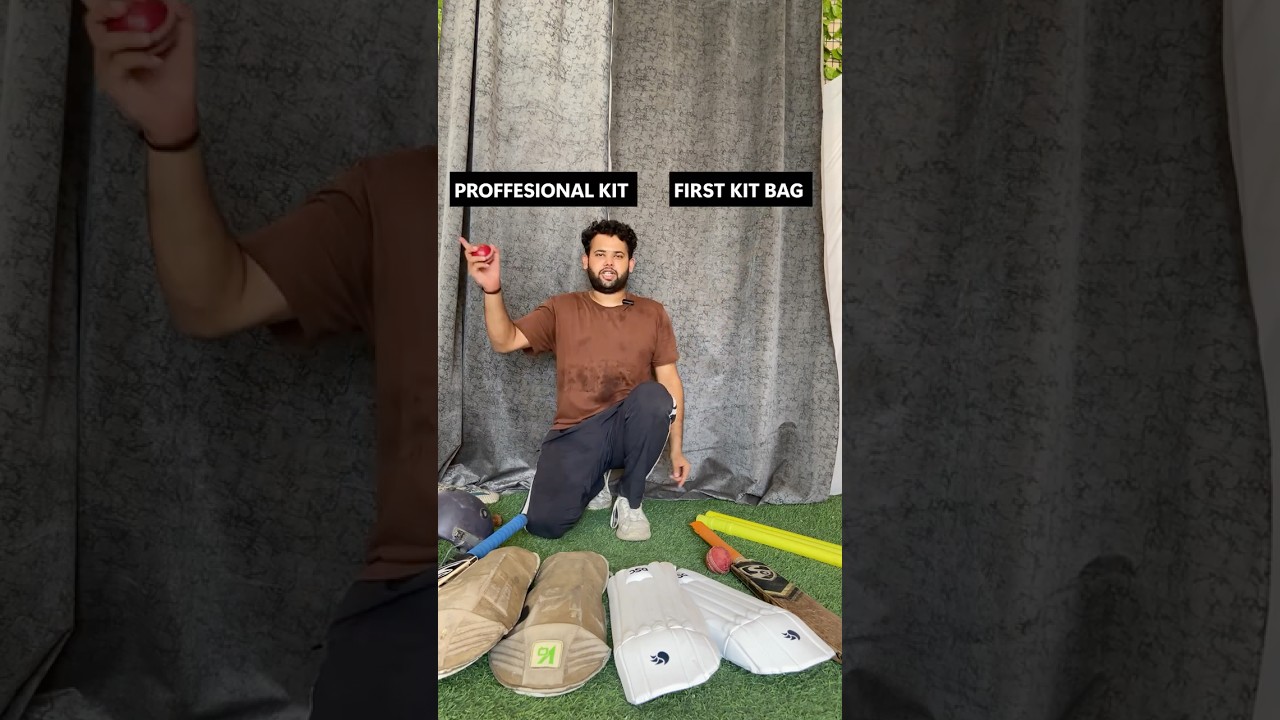 My First Cricket Kit vs My Professional Cricket Kit Bag | Cricket Kit Bag #shorts #cricket