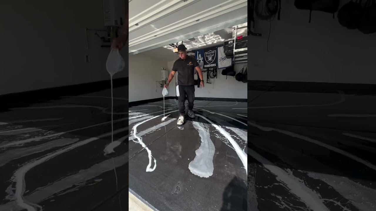 Metallic epoxy floor full tutorial  #epoxycoating